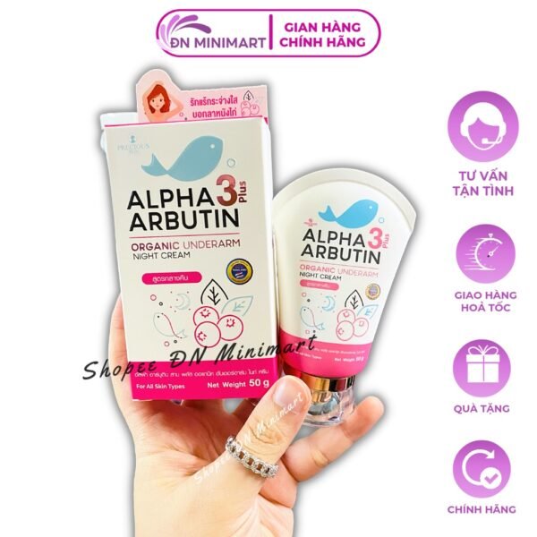 Kem duong trang giam tham nach Precious Skin Alpha Arbutin Organic Underarm Whitening Cream 50g 1 1